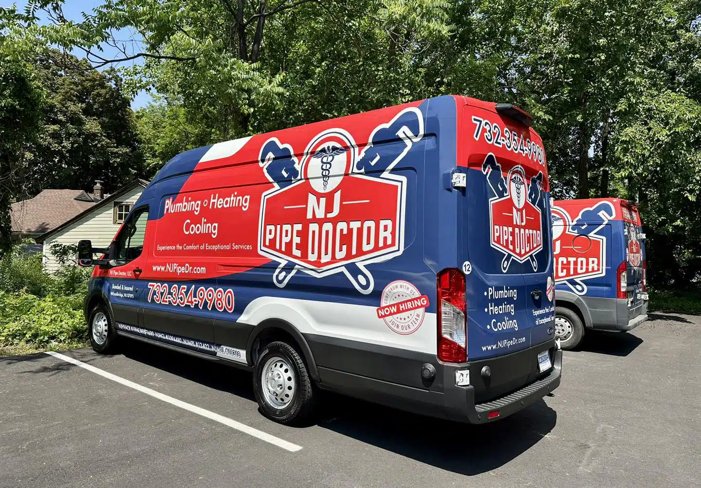 Image of NJ Pipe Dr van for HVAC and plumbing services in Woodbridge, NJ