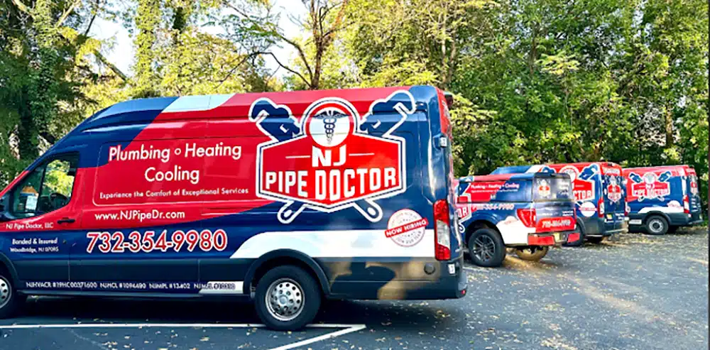 Image of NJ Pipe Dr van for HVAC and plumbing services in Woodbridge, NJ